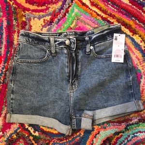 High rise jean shorts